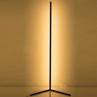 Led Minimalist Style Linear Shape Floor Lamp Wrought Iron Floor Lamp