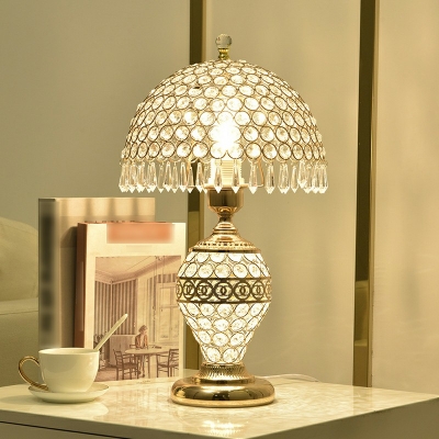 Modern Style Glass Table Lamp Luxury Desk Lamp in Gold
