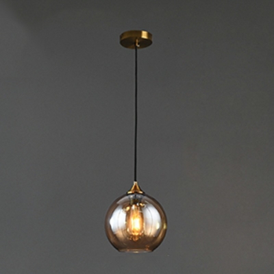 Modern Style Pendant Lighting Globe Glass Hanging Lamp for Living Room