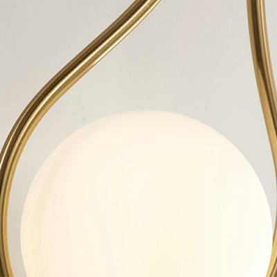 Modern Style Sphere Wall Lighting Glass 1-Light Wall Sconces in Gold