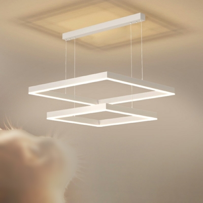 Multilayer Pendant Light Kit Contemporary Style Acrylic Hanging Ceiling Light for Living Room