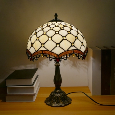 Tiffany-Style Table Lamp Single Bulb Nightstand Lamp for Bedroom