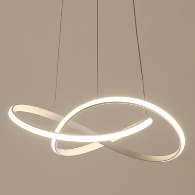 1-Light Hanging Chandelier Contemporary Style Linear Shape Metal Pendant Light Kit