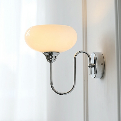 American Retro Wall Lamp Simple Glass Wall Sconce for Bedroom
