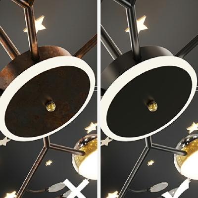 Black Orb Chandelier Lights Modern Style Acrylic 13 Lights Chandelier Lighting Fixtures