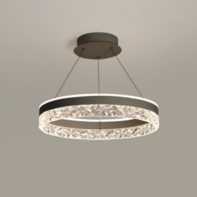 Contemporary 1 Light Chandelier Lamp Circle Acrylic Chandelier Light