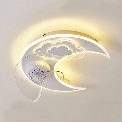 Contemporary Flush Mount Ceiling Light Fixture Moon Ceiling Light Fan Fixtures