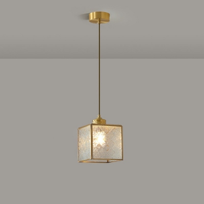 Glass Jar Hanging Lights Modern Style 1 Light Pendant Lights in Gold