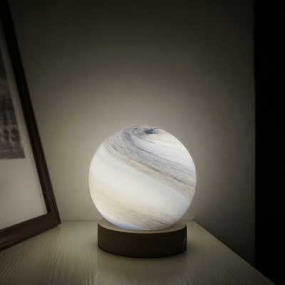 Globe Glass Night Table Lamps Modern Minimalism Table Lamp for Bedroom
