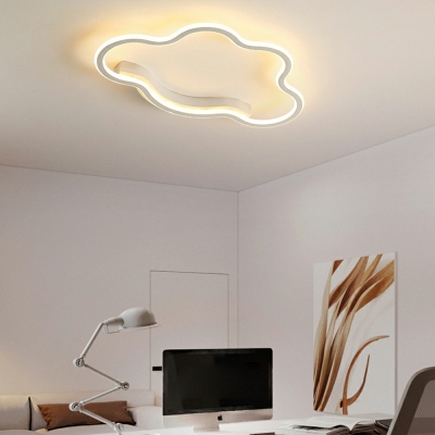 Kids Style Cloud Shape Flush Ceiling Light LED Aluninum Flushmount Lamp