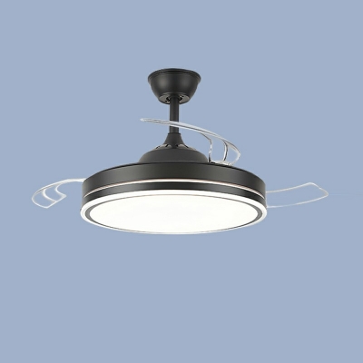 LED Contemporary Acrylic Pendant Light  Wrought Iron Ceiling Fan Light