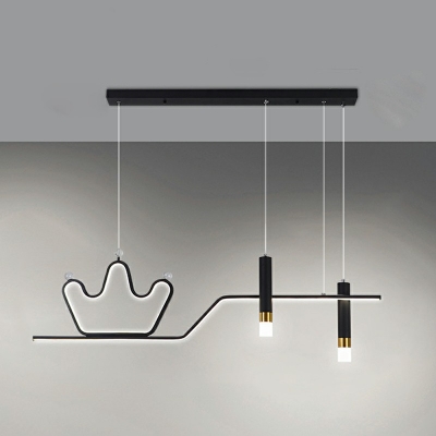 Linear Island Chandelier Lights Modern Multi Light Pendant for Dinning Room
