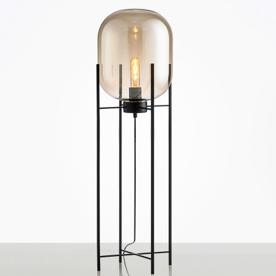 Macaron Floor Lamps Drum Glass Nordic Style Floor Lights for Living Room