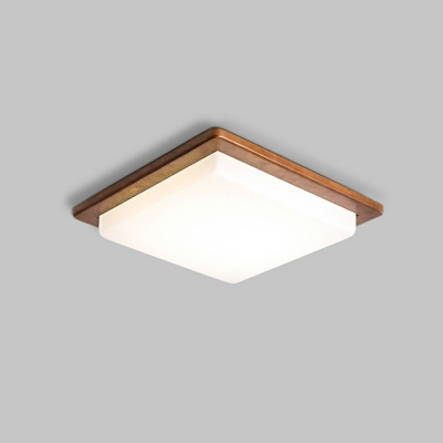 Modern Minimalist Wooden Ceiling Light Japanese Style LED Ceiling Mounted Fixture