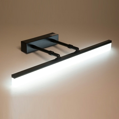 Rectangle Vanity Lighting Modern Style Metal 1-Light Vanity Light Fixture in Black
