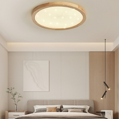 Wood Simple Meteor Shower Flushmount Lighting Modern LED Bedroom Dining Room Flush Mount Lighting Fixtures