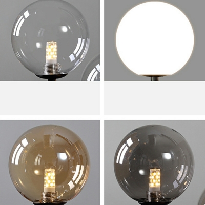 7-Light Island Lighting Farmhouse Style Globe Shape Metal Ceiling Lights