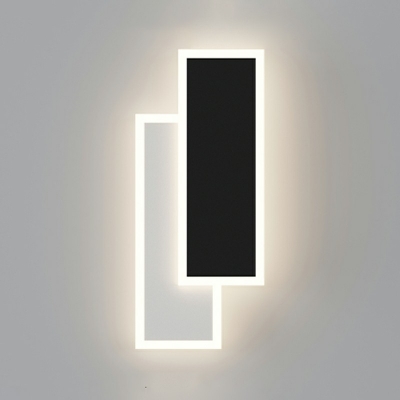 Arcylic Shade Sconce Light Fixture Geometric Shape Contemporary Wall Sconce