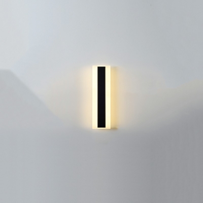 Black Linear Wall Mounted Light Fixture LED 3.5
