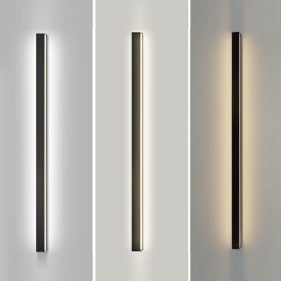 Black Linear Wall Sconce Lighting LED 2