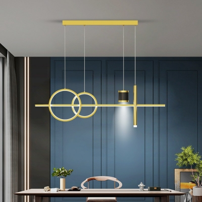 Contemporary Mdern Island Lighting Fixtures Minimalism Hanging Pendant Lights for Dinning Room