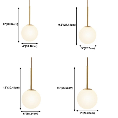 Glass 1 Light Modern Suspension Pendant Minimalism Pendulum Lights for Bedroom