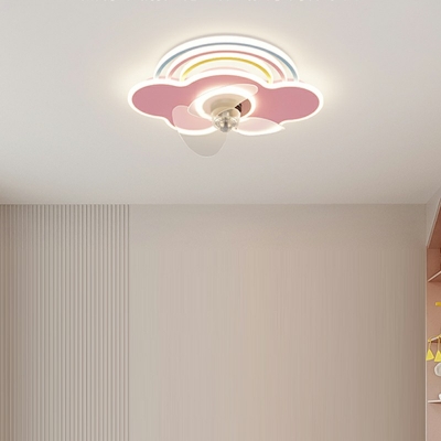 Modern LED Creative Flushmount Fan Lighting Fixtures Children's Room Dining Room Flush Mount Fan Lighting