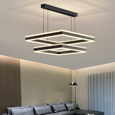Multilayer Pendant Light Kit Contemporary Style Acrylic Hanging Light for Living Room