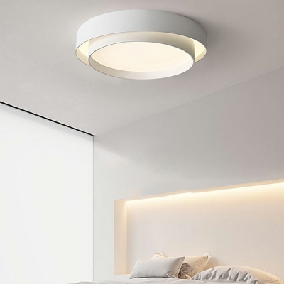 Nordic Minimalist Creative Ceiling Light LED Round Flushmount Light in White and Black