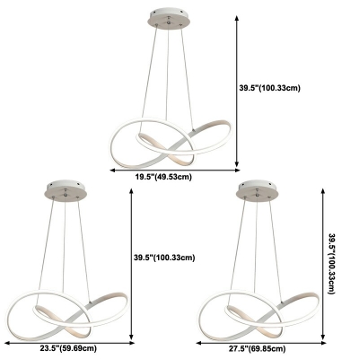 Pendant Chandelier Modern Style Acrylic Hanging Lamps for Living Room