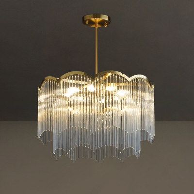 Postmodern  Contemporary Pendant Light Tassel Shape Wrought Iron Chandelier