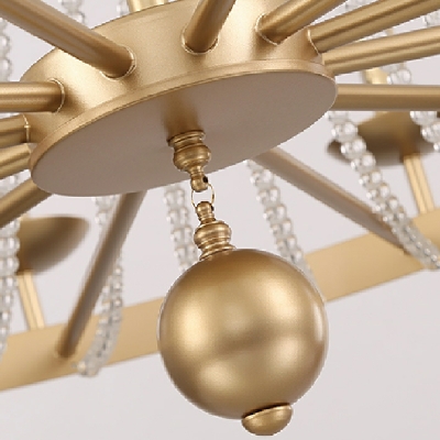 Sputnik Chandelier Pendant Light Modern Style Metal 12-Lights Chandelier Lighting Fixtures in Gold