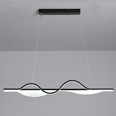 2-Light Island Pendants Modern Style Geometric Shape Metal Chandelier Lighting
