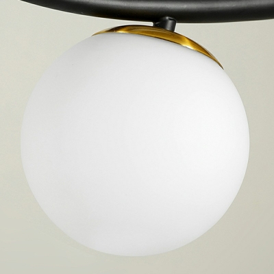 4-Light Island Pendants Farmhouse Style Ball Shape Metal Chandelier Lighting