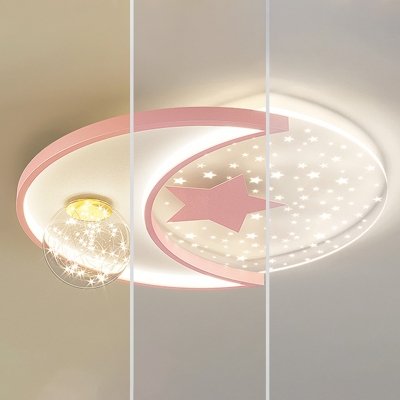 Acrylic Shade Flush Mount Ceiling Light Fixture LED Flushmount Lighting