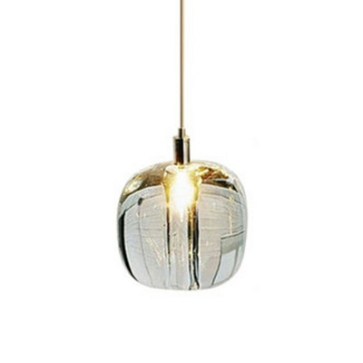 Contemporary Faceted Pendant Ceiling Lights Closed Glass Hanging Pendant Lights