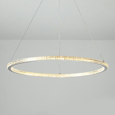 Contemporary Ring Chandelier Lamp Arcylic Chandelier Light for Living Room