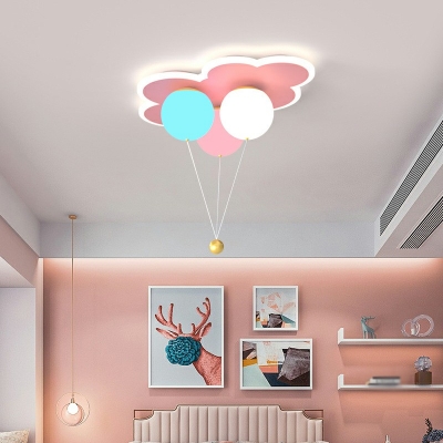 Flush-Mount Kid's Room Style Acrylic Flush Mount Lamps for Living Room