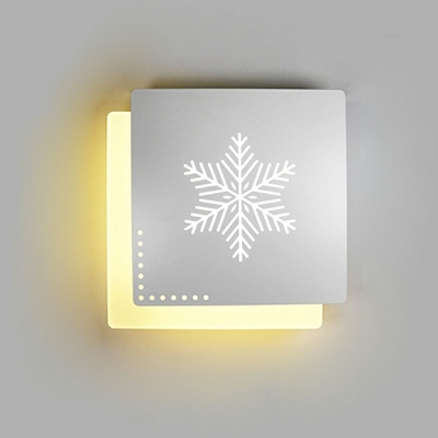 Geometric Shape Wall Light Fixture LED with Acrylic Shade Wall Mounted Light Fixture in Grey
