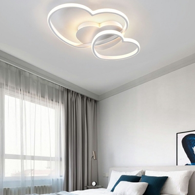Heart-Like Flush Mount Ceiling Light Fixture LED Metal Flush Mount Lighting