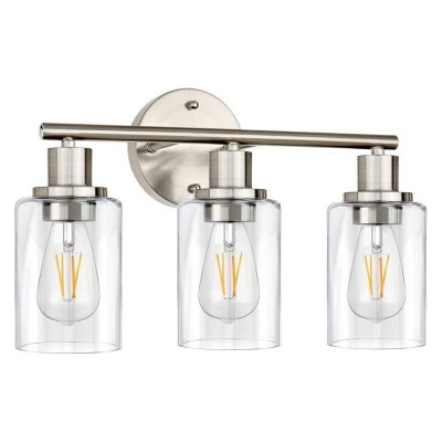 Industrial Glass Vanity Lighting Fixtures Vintage Flush Mount Wall Sconce for Bathroom