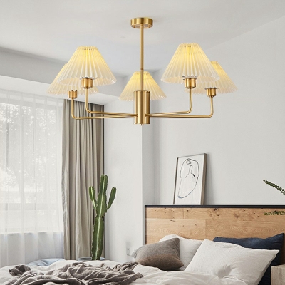 Metal Chandelier Lighting Fixtures Modern Drum Minimalism Multi Light Pendant for Bedroom