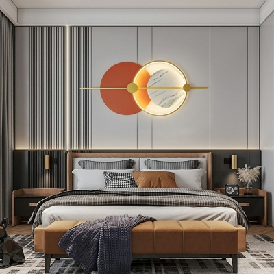 Metal LED Flush Mount Wall Sconce Modern Sconce Lights for Bedroom