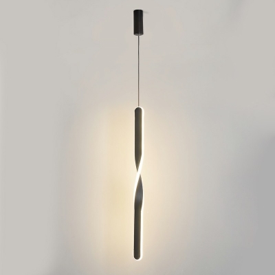 Metal Pendant Light Fixture with Acrylic Shade LED Suspension Pendant
