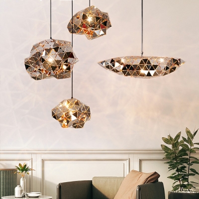 Modern Gold Pendant Lighting Metal Hanging Lamp for Dining Room