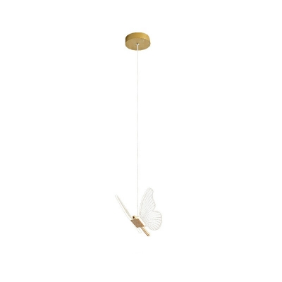 Modern Simple Down Lighting Butterfly Shape Suspension Pendant for Living Room