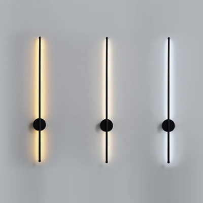 Modern Style Cylinder Wall Sconce Lights Metal 1-Light Wall Lighting Ideas in Black