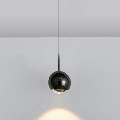 Spherical Shape Pendant Lighting Metal & Glass LED Hanging Light Fixture