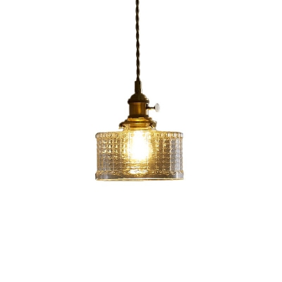 Tapered Down Lighting Modern Style Glass 1-Light Pendant Lighting Fixtures in Clear