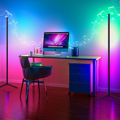 1 Light Floor Lamps Linear Shade Plastic Standard Lamps for Living Room